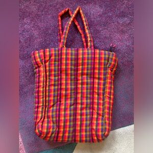 Gorman Rainbow Plaid Tote